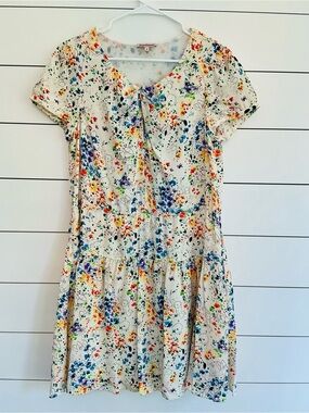 Women’s Juicy Couture Silk Watercolor Floral Mini Dress Size 8
